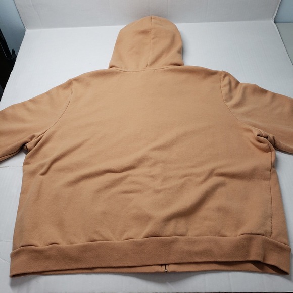 PINK Victoria's Secret Full Zip Hoodie Sweatshirt Womens XXL Brown Comfy Lounge - Picture 15 of 16